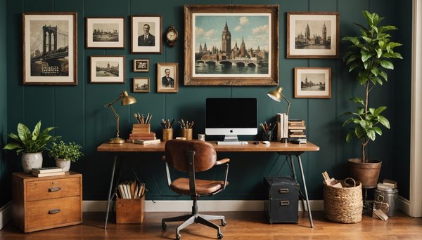 Décoration vintage pour le bureau à domicile